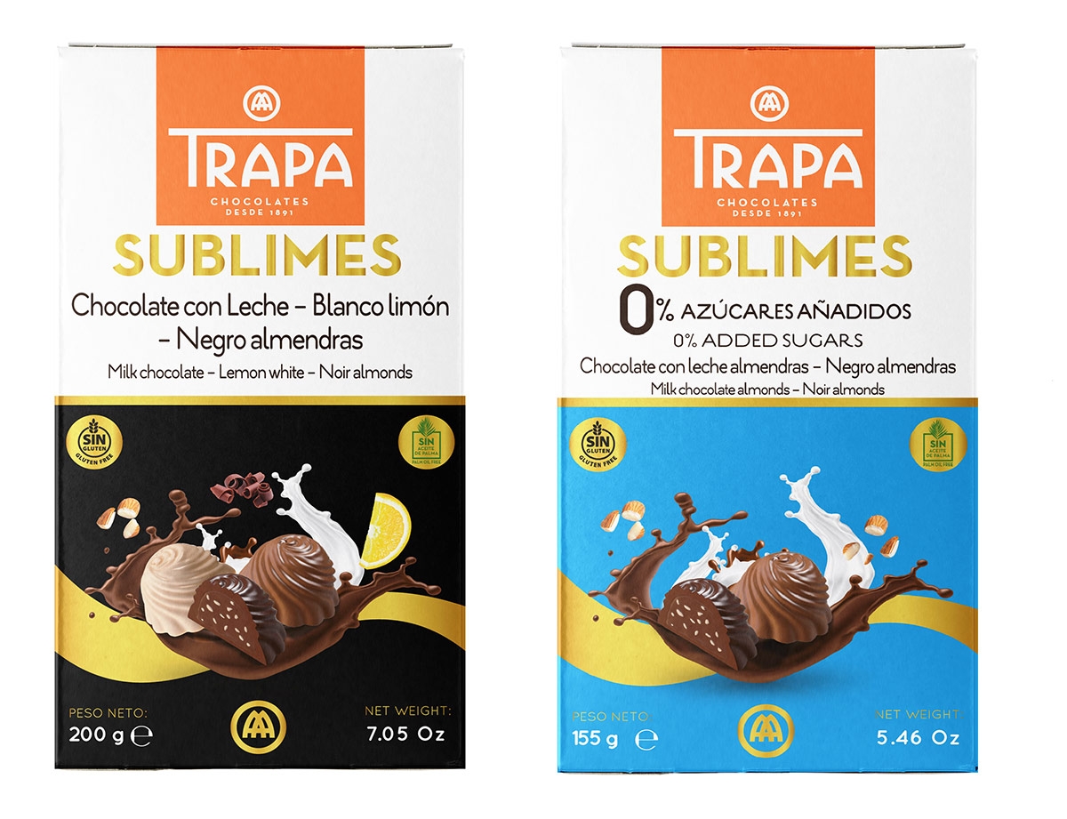 TRAPA SUBLIMES, LA NUEVA GAMA DE BOMBONES DE CHOCOLATES TRAPA PARA ESTAS NAVIDADES